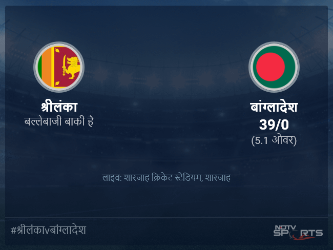 श्रीलंका बनाम बांग्लादेश लाइव स्कोर, ओवर 1 से 5 लेटेस्ट क्रिकेट स्कोर अपडेट