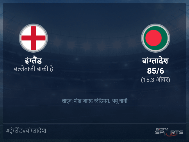 इंग्लैंड बनाम बांग्लादेश लाइव स्कोर, ओवर 11 से 15 लेटेस्ट क्रिकेट स्कोर अपडेट