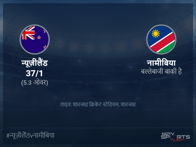 New Zealand vs Namibia live score over Super 12 - Match 36 T20 1 5 updates