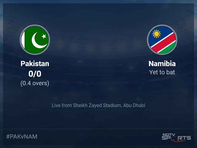 Pakistan vs Namibia: ICC T20 World Cup 2021 Live Cricket Score, Live Score Of Today's Match on NDTV Sports