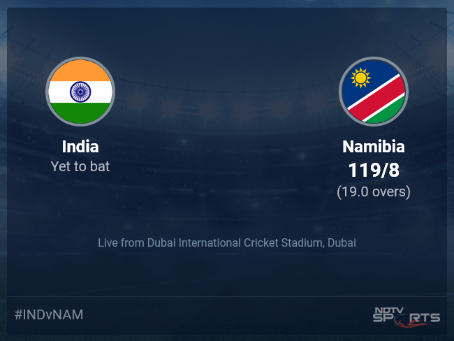 India vs Namibia Live Score Ball by Ball, ICC T20 World Cup 2021 Live Cricket Score Of Today's Match on NDTV Sports