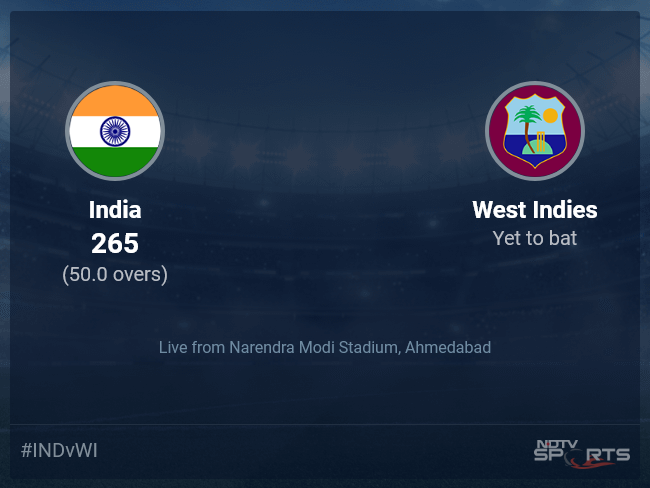 India vs West Indies Live Score Ball by Ball, India vs West Indies 2022 Live Cricket Score Of Today's Match on NDTV Sports