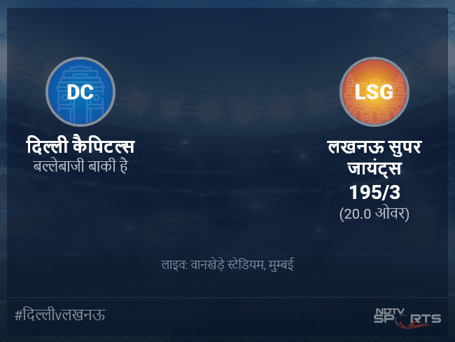 दिल्ली कैपिटल्स बनाम लखनऊ सुपर जायंट्स लाइव स्कोर, ओवर 16 से 20 लेटेस्ट क्रिकेट स्कोर अपडेट