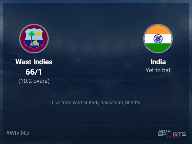 West Indies vs India Live Score Ball by Ball, West Indies vs India, 2022 Live Cricket Score Of Today's Match on NDTV Sports