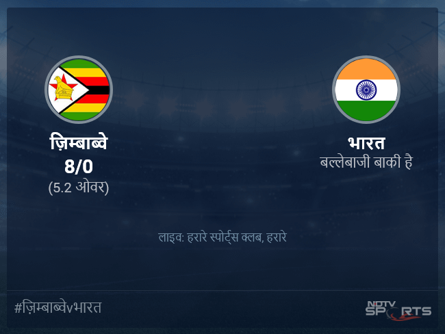 भारत बनाम ज़िम्बाब्वे लाइव स्कोर, ओवर 1 से 5 लेटेस्ट क्रिकेट स्कोर अपडेट