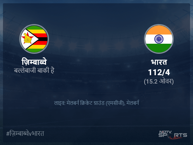 भारत बनाम ज़िम्बाब्वे लाइव स्कोर, ओवर 11 से 15 लेटेस्ट क्रिकेट स्कोर अपडेट
