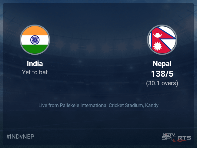India vs Nepal Live Score Ball by Ball, Asia Cup 2023 Live Cricket Score Of Today's Match on NDTV Sports