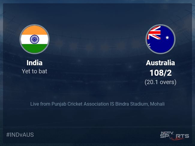 India vs Australia: India vs Australia, 2023 Live Cricket Score, Live Score Of Today's Match on NDTV Sports