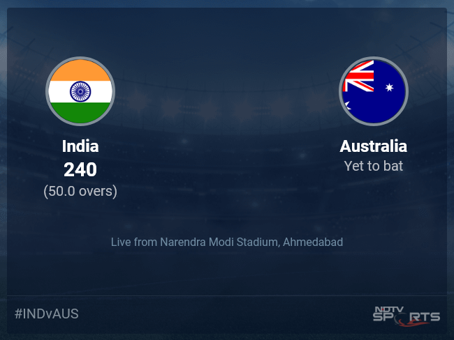 India vs Australia Live Score Ball by Ball, World Cup 2023 Live Cricket Score Of Today's Match on NDTV Sports