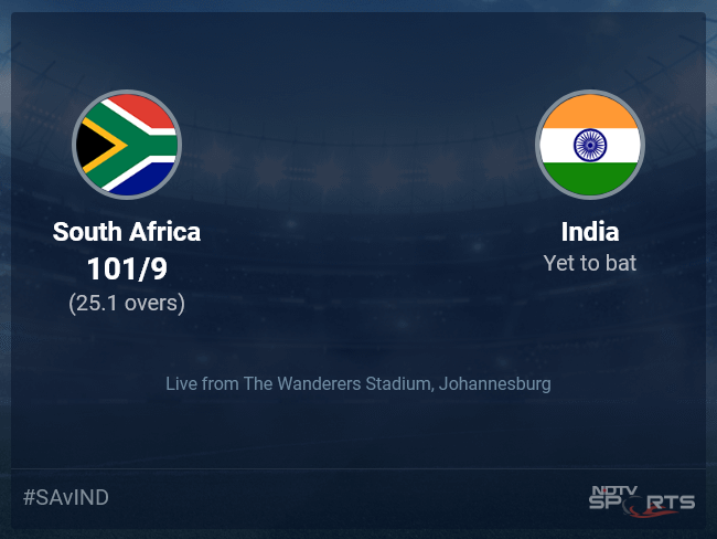 South Africa vs India: South Africa vs India Live Cricket Score, Live Score Of Today's Match on NDTV Sports