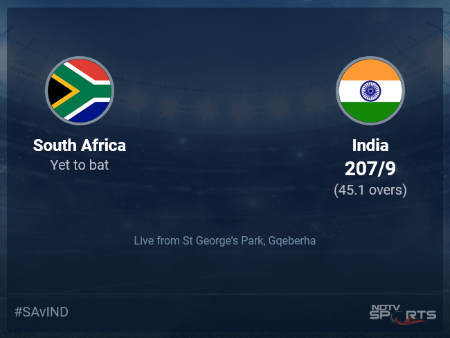 South Africa vs India Live Score Ball by Ball, South Africa vs India Live Cricket Score Of Today's Match on NDTV Sports