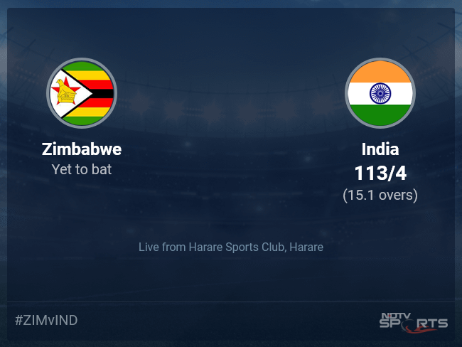 Zimbabwe vs India: Zimbabwe vs India 2024 Live Cricket Score, Live Score Of Todays Match on NDTV Sports
