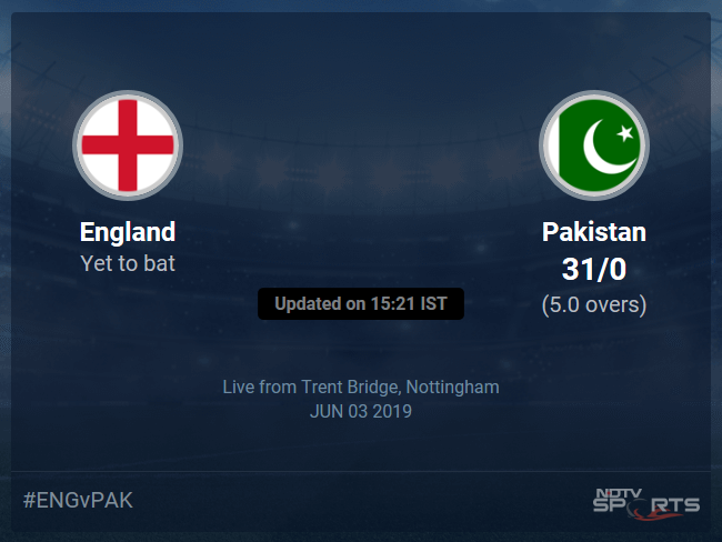 Pakistan vs England Live Score, Over 1 to 5 Latest Cricket Score, Updates