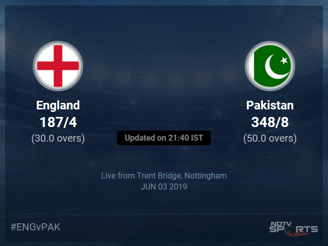 England vs Pakistan Live Score, Over 26 to 30 Latest Cricket Score, Updates