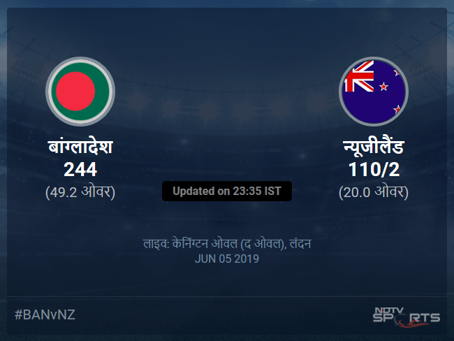 Bangladesh vs New Zealand live score over Match 9 ODI 16 20 updates