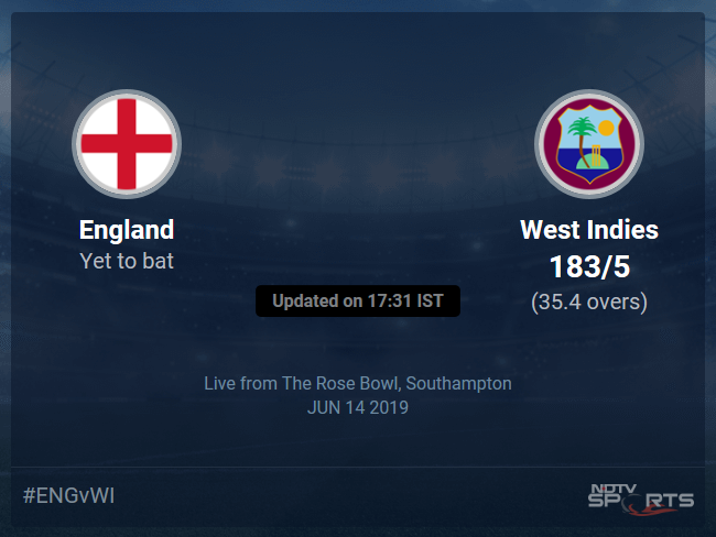 West Indies vs England Live Score, Over 31 to 35 Latest Cricket Score, Updates