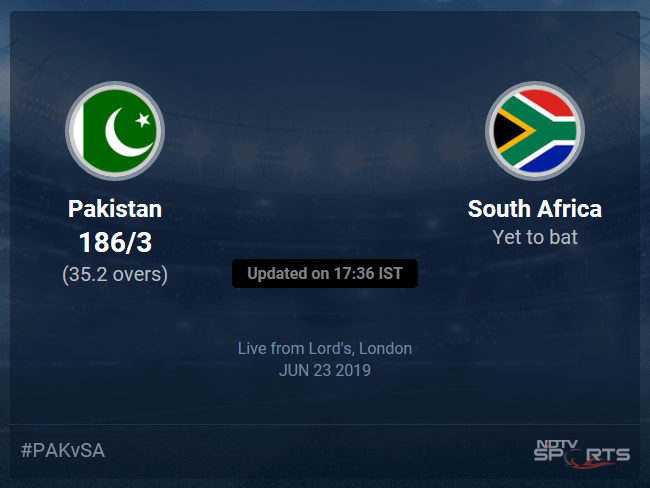 South Africa vs Pakistan Live Score, Over 31 to 35 Latest Cricket Score, Updates