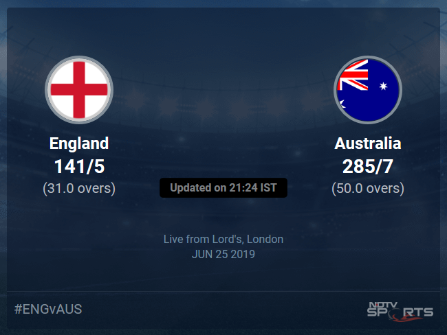 England vs Australia Live Score, Over 26 to 30 Latest Cricket Score, Updates