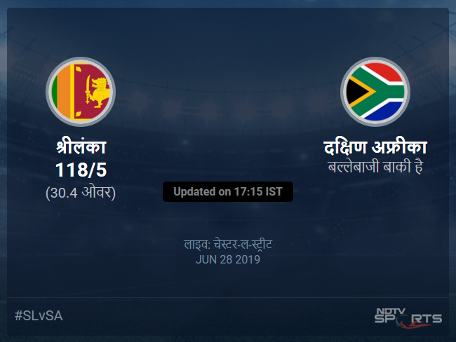 Sri Lanka Vs South Africa Live Score Over Match 35 ODI 26 30 Updates ...