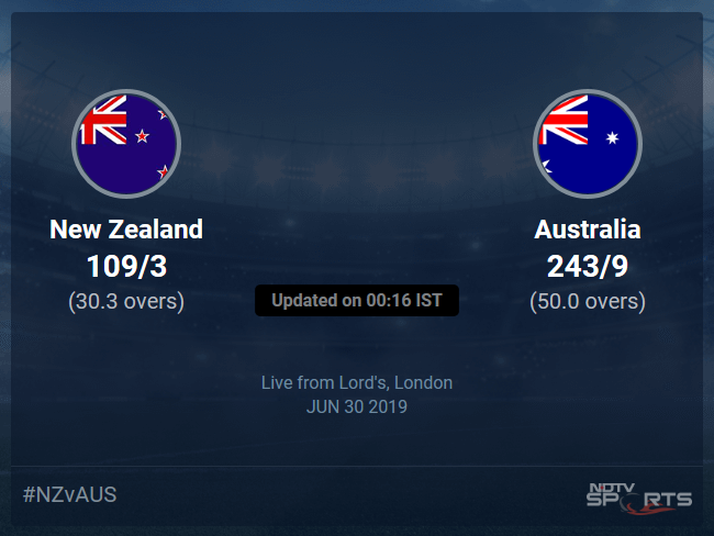 Australia vs New Zealand Live Score, Over 26 to 30 Latest Cricket Score, Updates