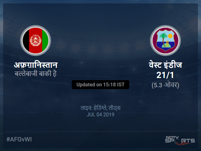 Afghanistan vs West Indies live score over Match 42 ODI 1 5 updates Afghanistan vs West Indies live score over Match 42 ODI 1 5 updates
