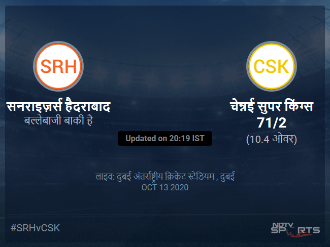 Sunrisers Hyderabad vs Chennai Super Kings live score over Match 29 T20 6 10 updates Sunrisers Hyderabad vs Chennai Super Kings live score over Match 29 T20 6 10 updates