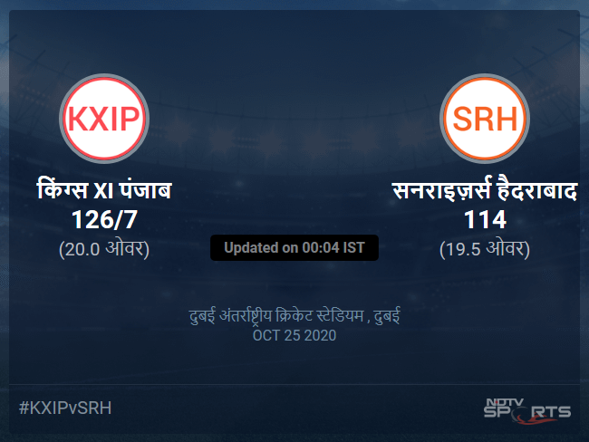 Kings XI Punjab vs Sunrisers Hyderabad live score over Match 43 T20 16 20 updates Kings XI Punjab vs Sunrisers Hyderabad live score over Match 43 T20 16 20 updates