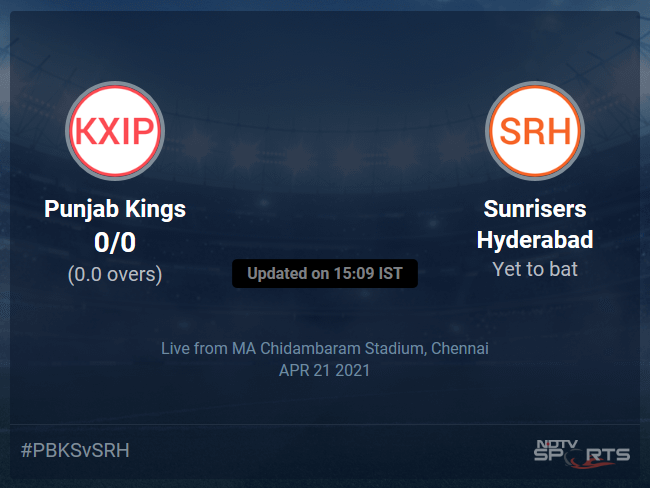 Punjab Kings vs Sunrisers Hyderabad: IPL 2021 Live Cricket Score, Live Score Of Todays Match on NDTV Sports Punjab Kings vs Sunrisers Hyderabad: IPL 2021 Live Cricket Score, Live Score Of Todays Match on NDTV Sports