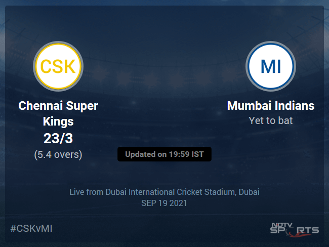 Ipl live score 2021