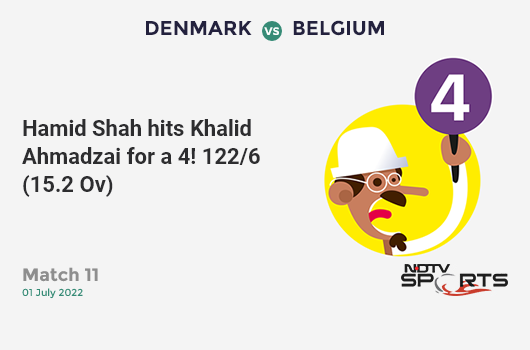 AFG vs NZ: Match 13: Kane Williamson hits Gulbadin Naib for a 4! New Zealand 46/2 (8.2 Ov). Target: 173; RRR: 3.05