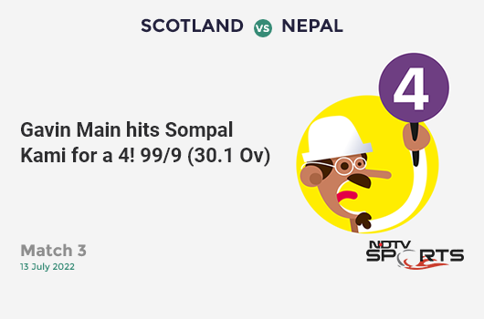 NZ vs AUS: Match 37: Marcus Stoinis hits Ish Sodhi for a 4! Australia 65/3 (14.1 Ov). CRR: 4.58